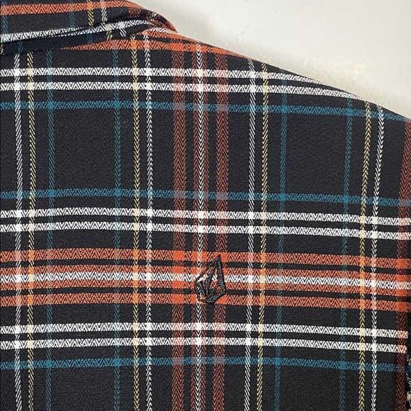 Volcom Plaid Blazer - Orange White, and Black - Picture 7 of 9